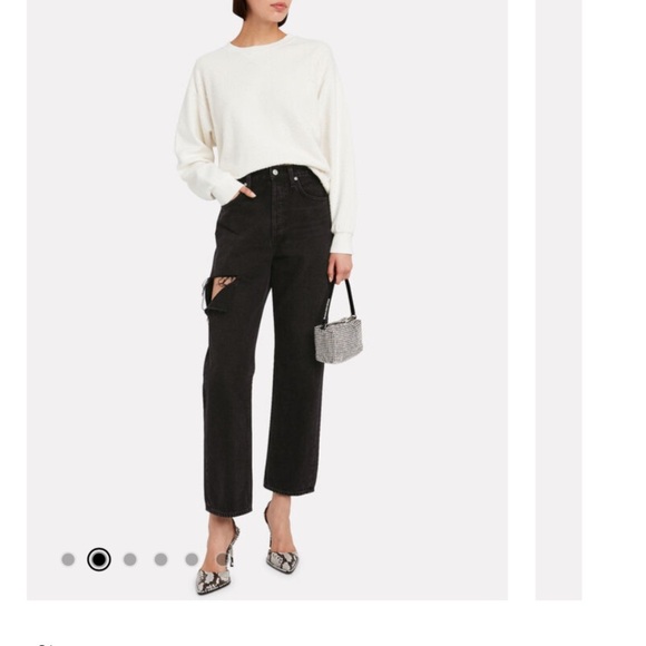 AGOLDE
90's High-Rise Loose Jeans. Black size 23  Grunge era distressed - Picture 1 of 14